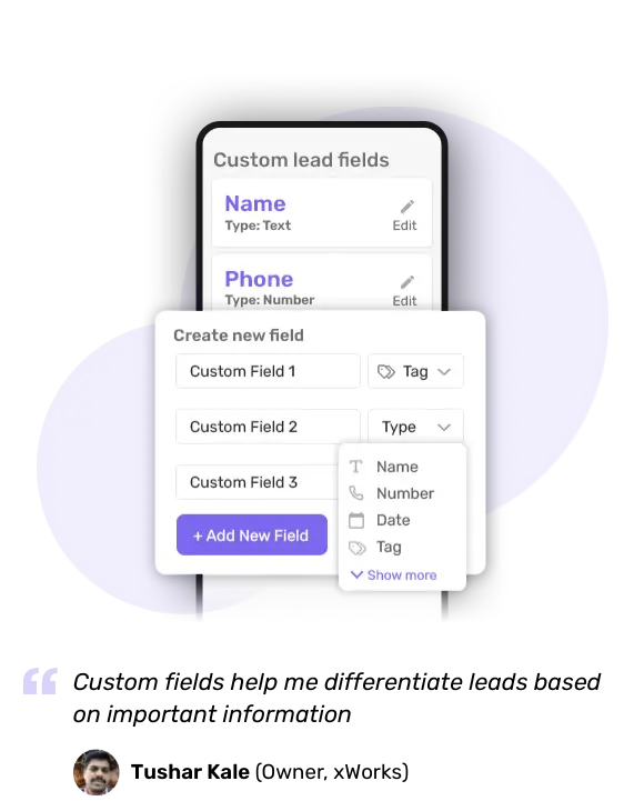 Manage all lead data from one central hub with telecrm's data management feature