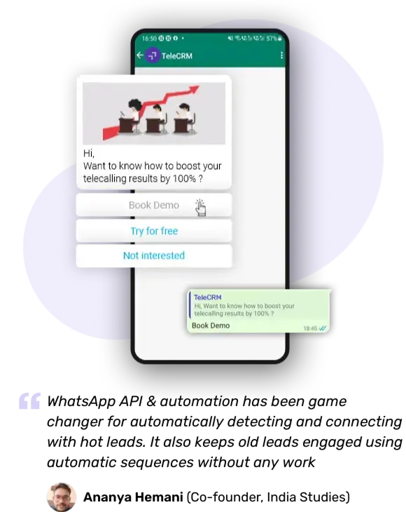 Send automated welcome messages on WhatsApp - telecrm