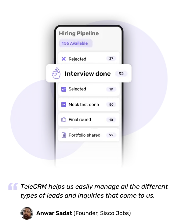 Manage hiring pipeline